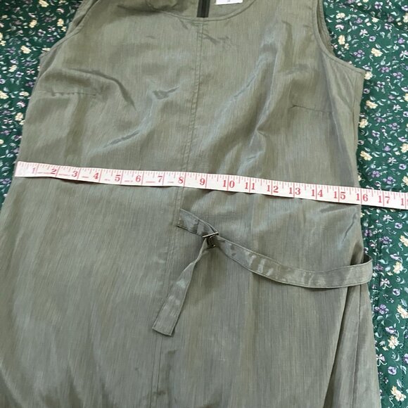 Vintage Vicini by G.A.T. Mini Dress Womens Green Belted Y2K 2000s - Picture 10 of 12